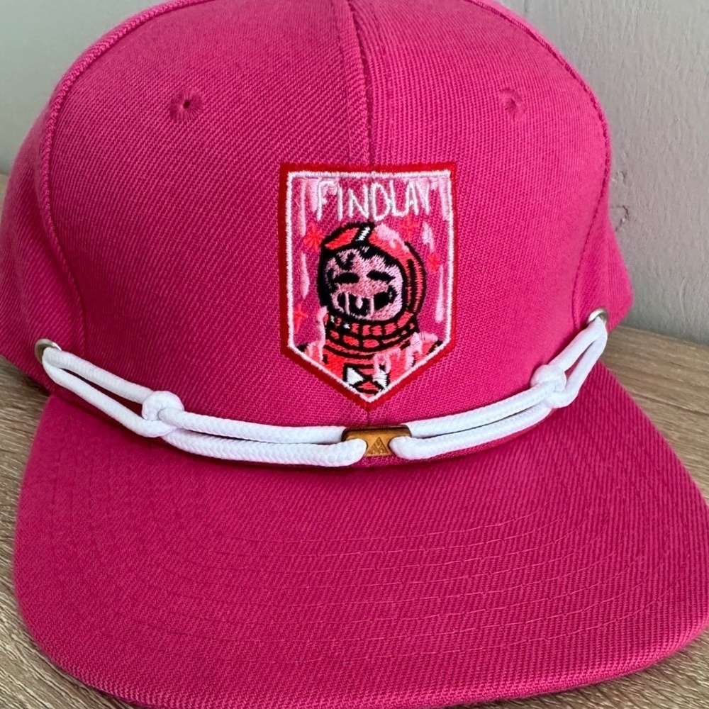 Findlay Deathstronaut Hot Pink Corded Snapback Hat Retail Exclusive Mens Cap